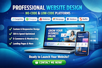 design cargosite pinegrow mobirise nicepage weblium softr durable website
