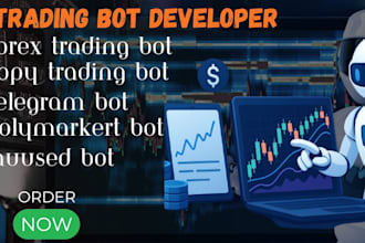 build a forex trading bot, polymarket bot, xauusd bot copy trading, telegram bot