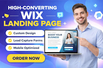 create a clean and high converting wix landing page