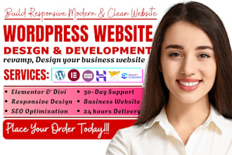 do wordpress website development redesign build wordpress blog website design