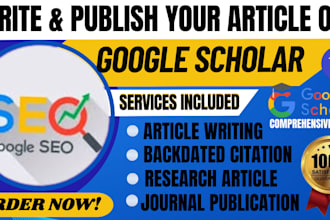 write, edit and format manuscript for journal publication on google scholar