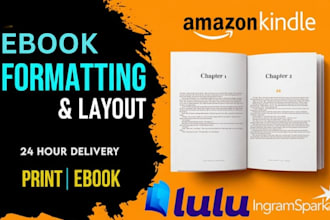 do ebook formatting, book formatting, kindle and amazon KDP formatting