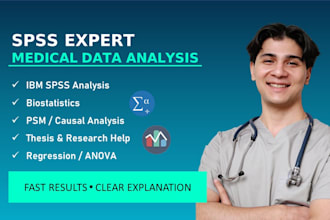 do medical data analysis and biostatistics using IBM spss