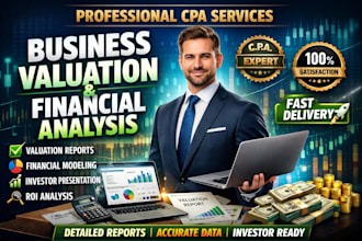do professional CPA business valuation financial model analysis investor report