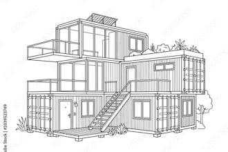 design 3d apartment building exterior rendering, category family housing