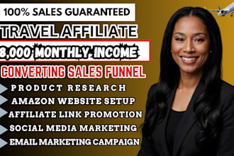 create travel affiliate blog page with high converting affiliate SEO