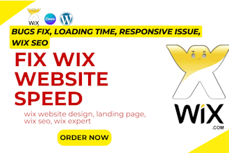 fix wix website loading time, wix website design
