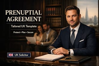 create a tailored, simple UK prenuptial agreement template