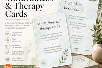 design printable affirmation cards for etsy and self care brands