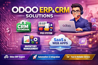 develop odoo erp, saas app, web app, pos, hrm, crm odoo, mlm, inventory system