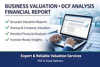 do business valuation, dcf analysis, and company financial valuation report