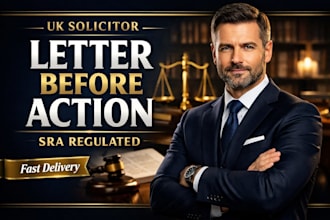 draft a powerful UK letter before action as a licensed sra solicitor