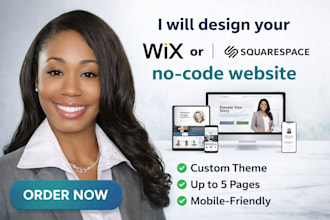 design your wix or squarespace no code website