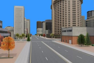 design 3d low poly urban city game environment ready for unity unreal engine