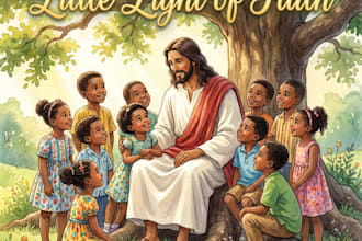 draw christian story book illustration children kid picture character design