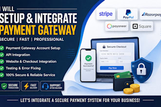 setup payment gateway integration stripe for any payment system
