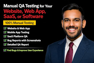 do manual QA testing for your website, web app, mobile app, saas, or software