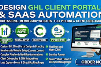 design ghl client portal form membership website pipeline pro saas automation