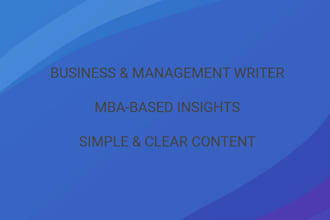 write simple business and management content