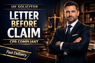 draft a cpr compliant UK letter before claim by a qualified solicitor