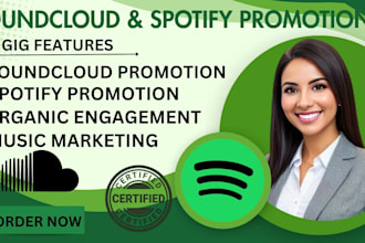 promote your music on soundcloud and spotify for real streams
