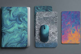 create designs for laptop sleeves, and mouse pads