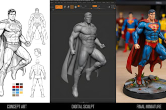 convert 2d image, sketch, photo, toy or figure to 3d stl model for 3d printing