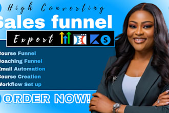 systeme io sales funnel, online course, systeme io website landing page funnel