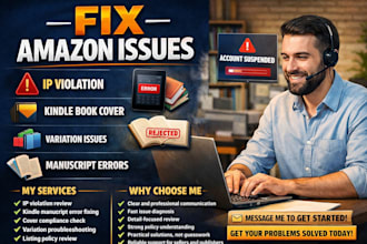 fix amazon issues ip violation kindle book cover variation issue manuscript