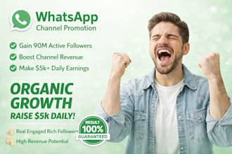 whatsapp channel promotion grow 90k channel followers whatsapp channel promotion