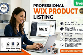 do professional wix product listing and inventory management