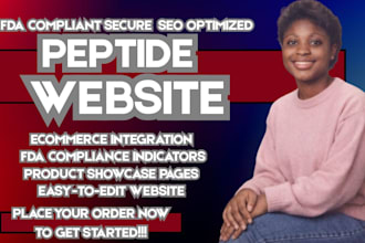 peptide website health products site supplement site biotech site fda compliant