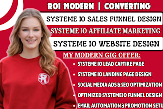 build systeme io sales funnel, systeme io landing page, systeme io website