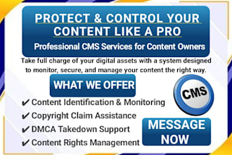 manage and setup your youtube cms, mcn, content id, and SEO