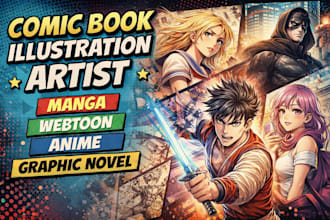 comic book illustration artist manga webtoon anime graphic novel