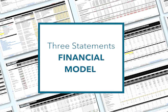 an editable tailored 3 statements financial model