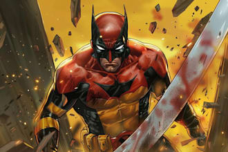 marvel or dc comic style custom illustration
