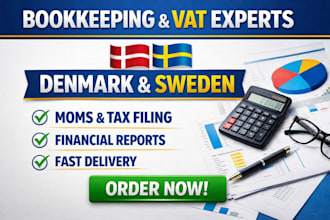 do bookkeeping vat filing and tax for denmark sweden businesses fast