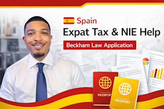 handle your spain expat tax, beckham law and nie application