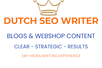 write a blog in dutch, SEO optimized, clear and engaging