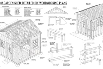 design professional 3d DIY woodworking furniture and carpentry plans