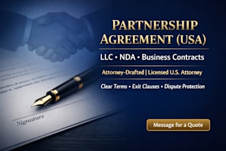 draft a business partnership agreement and legal documents