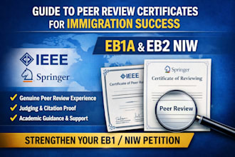 do genuine peer reviewed ieee or springer certificate for eb1 criteria