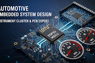 automotive digital instrument cluster pcbs embedded system esp32 speedometer rpm