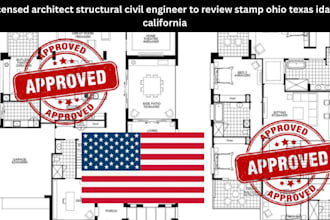 licensed architect structural civil engineer to review stamp ohio texas idaho ca