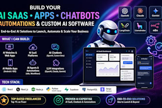 build ai website, ai app, chatbot, automation, or custom ai software