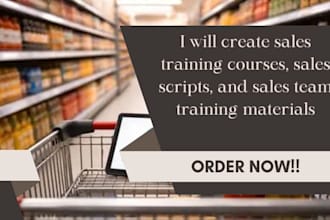 create sales training courses sales scripts and sales team training materials