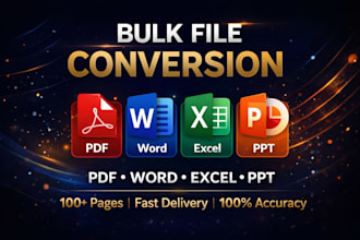 convert large PDF to word, excel, powerpoint professionally