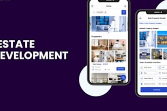 develop real estate, airbnb app, hotel booking app, rental app and website