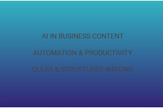 write structured content on ai in business and automation